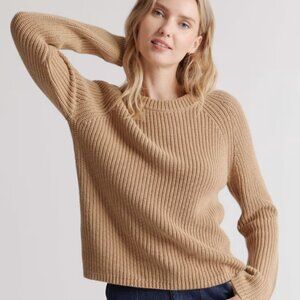Quince Women's 100% Organic Cotton Fisherman Crew Sweater - Medium